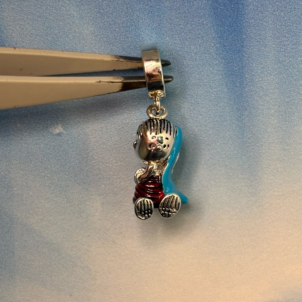 Colorful Cartoon Character Charms Bracelet sterling silver Charlie Brown PEANUTS - Picture 14 of 16